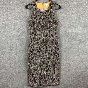 J.CREW Leapord Print Sheath Dress Sleeveless Size‎ 2